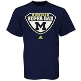 adidas Michigan Wolverines Navy Blue Super Dad T-shirt
