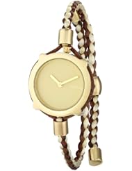 RumbaTime Womens 18858 Gramercy Analog Display Japanese Quartz Beige Watch