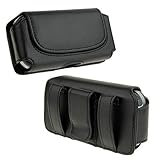 Black Horizontal Leather Pouch For Samsung Intercept Moment 2 M910 Phone Ca ....
