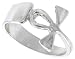 Sterling Silver Diamond Cut Ankh Cross Ring