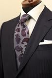 ２０１２春夏モデルＥｒｍｅｎｅｇｉｌｄｏ　Ｚｅｇｎａ（エルメネジルド　ゼニア）　クチュールコレクション　ネクタイ　ボルドーペイズリー×シルバー[ze-088] モデルコレクション