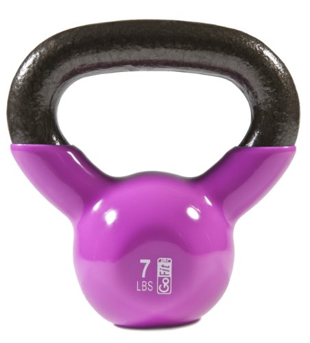 Premium Vinyl Dipped Kettle Bell With Introductory Training Dvd by GoFit