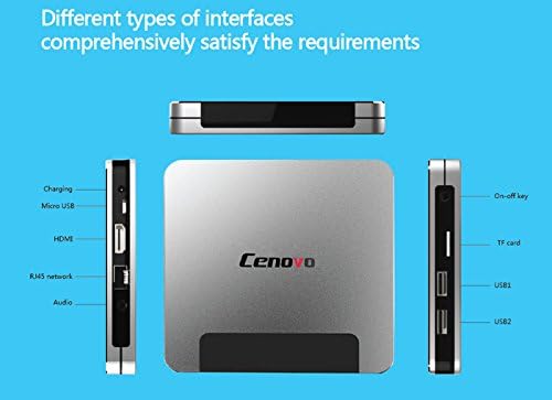 Cenovo Mini PC TV Box 64 Bit Quad Core Intel Z3735F Windows 8.1 Android 4.4 2GB RAM 32GB ROM Support for Bluetooth 4.0(EU Plug)