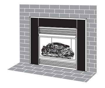 Small Black Fireplace Surround for Select Superior / FMI Fireplaces