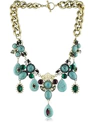 Anton Heunis Anthony and Cleopatra Multi-Cluster Turquoise Necklace