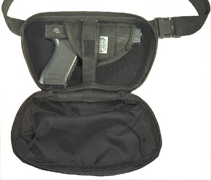 Rip Cord Gun Concealment Fanny Waist Pack with Holster - Black - Bagmaster On Sale