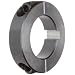 Climax Metal 2C-125-KW Steel Two-Piece Clamping Collar, With Keyway Black Oxide Plating, 1-1/4" Bore Size, 2-1/16" OD, With 1/4-28 x 3/4 Set Screw