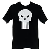  : Punisher Glow in the Dark Glow Head Skull Logo Mens T-Shirt