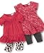 Apparel : Sweet Heart Rose Baby Girl Dress & Leggings