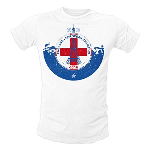 England Football Fanshirt T-Shirt for EM 2016, Farbe:white;Größe:L