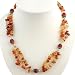 EXP Handmade Carnelian Agate & Silver Two-Strand Necklace
