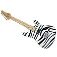 Zebra Striped Electric Guitar W/ Accesories Strat Style