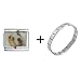 Bulldog Brown Italian Charm Bracelet