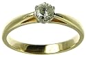9ct Yellow Gold Ladies 1/4 Carat Diamond Solitaire Ring