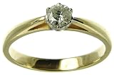 Image of 9ct Yellow Gold Ladies 1/4 Carat Diamond Solitaire Ring