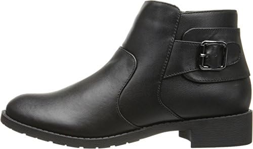 Fitzwell Women's Savannah Ankle Boot Black Leather Boot 7.5 M