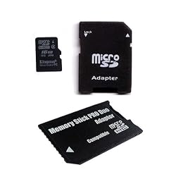 Kingston 16GB microSDHC Class 4 with Micro SD Adapter and Pro Duo Adapter (Bulk Packaging)