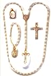 First Communion Silver Tone Rosaries with 5mm Beads - Imported from ITALY