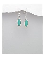 Reconstructed stones Earrings In 92.5 Sterling Silver