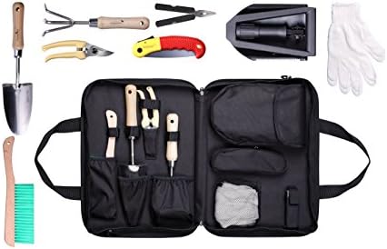 Gardenall Ash Handle Garden Tool Kit/ Garden Tool Set/ Tool Bag/ Plant Care Tool Set 8- Pieces- For Indoor and Out Door Use