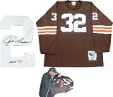 Jim Brown ''HOF 71'' Autographed/Hand Signed Mitchell & Ness Authentic Cleveland Browns Brown Jersey