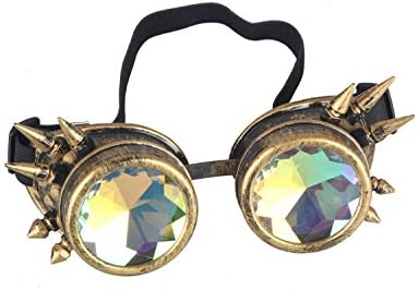 Retro NEW CYBER Vintage STEAMPUNK GOGGLES&amp;Glasses Bling Lens Rustic Goth FOR COSPLAY PARTY