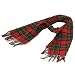 NEW SOFTER THAN CASHMERE STRIPE PLAID MULTI-COLORED LONG FRINGE SCARF SHAWL WRAP 72X12 BERRY