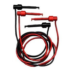Mini Grabber to Mini Grabber Test Lead Set, 3 Feet, 20 Gauge - Includes 1 Red Lead and 1 Black Lead by EX ELECTRONIX Express