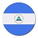 Nicaragua Flag Round Mouse Pad
