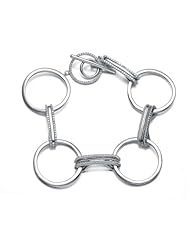 Cz Large Circled Micro Pave Bracelet