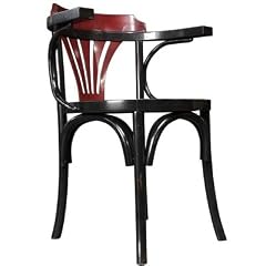 ProPassione Bistro-Stuhl Grand Hotel mit Lehne, Rot/Schwarz, Massivholz, H 79 x B 55 x T 60 cm
