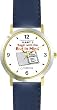 Habit 2 - Begin with the End in Mind (English Text) - DELUXE TWO-TONE WATCH from THE 7 HABITS - WATCH COLLECTION BY WATCHBUDDY&reg; - Arabic Numbers - Blue Leather Strap-Size-Women's Size-Small