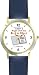 Habit 2 - Begin with the End in Mind (English Text) - DELUXE TWO-TONE WATCH from THE 7 HABITS - WATCH COLLECTION BY WATCHBUDDY&reg; - Arabic Numbers - Blue Leather Strap-Size-Large ( Men's Size or Jumbo Women's Size )