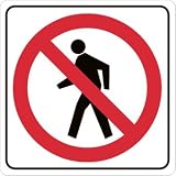 Graphic, No Pedestrian Crossing Symbol, 24X24, .080 Hip Ref Aluminum Graphic, No Pedestrian Crossing Symbol, 24X24, .080 Hip Ref Aluminum