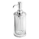 InterDesign Alston Soap &amp; Lotion Dispenser, for Kitchen or Bathroom Countertops - Clear/Chrome