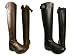New Ladies Mens Black Brown Riding Synthetic Leather Long Riding Boots All Sizes UK 3-10 Medium and Wide Fit
