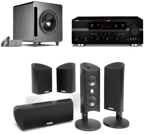 Polk Audio HTS-9605 7.1-Channel Home Theater System with Yamaha RX-V663 Receiver (Black)