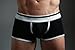 XUBA Mens Low Rise Sexy Underwear Trunk Boxer Brief Black XB01