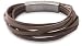 Fossil Herren-Armband Leder Edelstahl Braun 18,2-19,7 Cm JF86202040