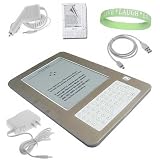 Smoke Amazon Kindle 2 E-Book Reader Silicone Rubber Skin Cover + Travle / Wall Charger + Car Charger + Data Sync / Charer Cable + Custom Fit Screen Protector + A Live*Laugh*Love Wrist Band!!! (Kindle 2 Not Included)