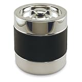 Chrome Ice Bucket With Black Leather Band