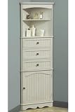 French Country Corner Linen Cabinet