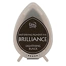 Tsukineko Brilliance Dew Drop Inkpad, Lightning Black