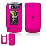 Hot Pink Rubber Feel Snap-On Cover Hard Case Cell Phone Protector for Motorola Renegade V950