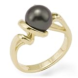 Tahitian Black Pearl Ring in 14K Yellow Gold