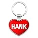 Graphics and More Metal Keychain Key Chain Ring I Love Heart Names Male H Hade - Hank