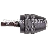 キーレスチャック ドライバ 6 ミリメートル六角シャンク ドライバー ドリル研削盤コンバータ黒クランプ範囲0-8 ミリメートル六角ドライブ パワー ツール