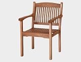 Siena Garden Landhaussessel Nassau, L 50 x B 67 x H 89 cm Eukalyptus-Holz, FSC