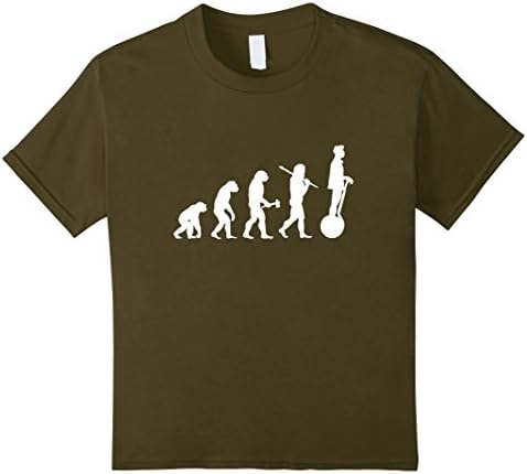 Kids Funny Evolution T-Shirt for Geeks, Nerds and Fans of Gadgets 10 Olive