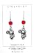Clayvision Cheer Girl Cheerleader Charm Earrings with Birthstone/Team Color Swarovski Crystal